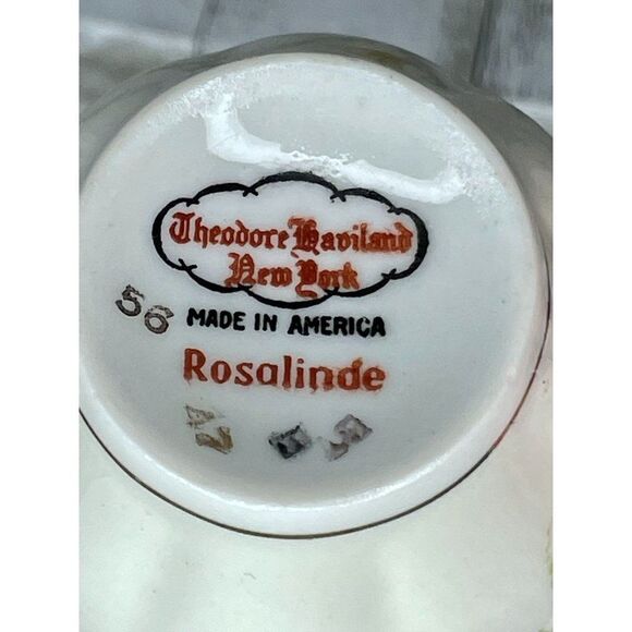 Vintage Demitasse Teacup and Saucer Theodore Haviland New York Rosalinde - Picture 2 of 6